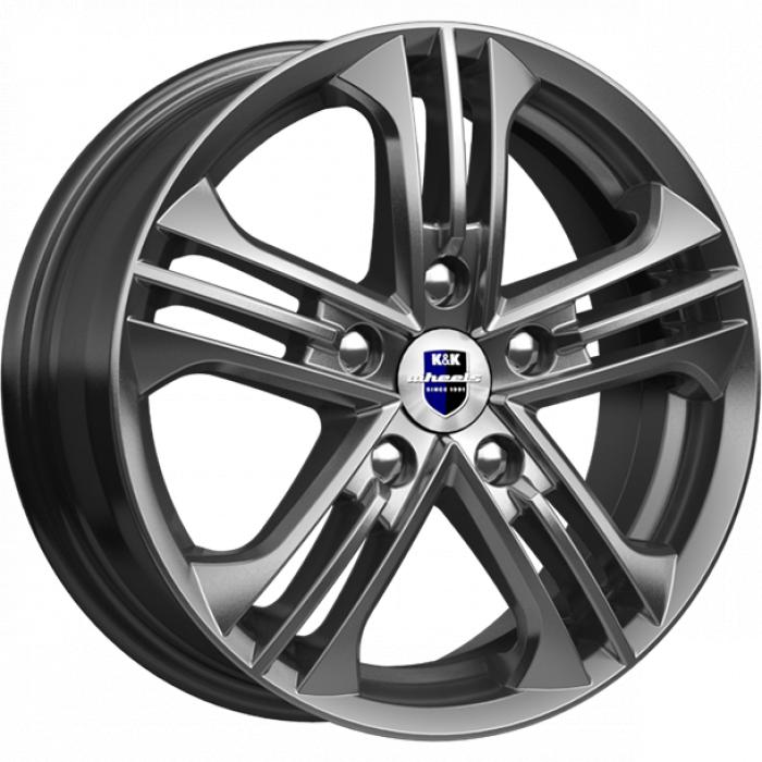 K&K Trinity 6x15/5x100 D57.1 ET38 Дарк платинум