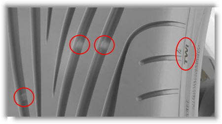 Индикация износа шин